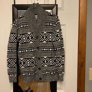 Winter print cardigan